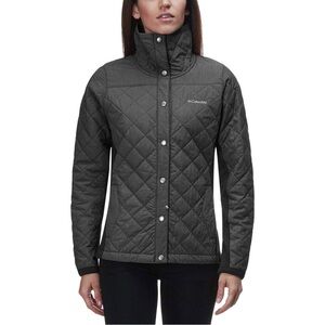EUC Columbia Pilsner Peak Charcoal Quilted High Collar Button Jacket
